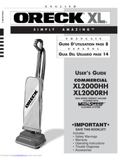 Oreck Simply Amazing XL2000RH User Manual