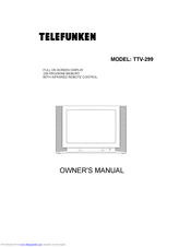 Telefunken TTV-299 Owner's Manual