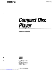 Sony CDP-C245 Operating Instructions Manual