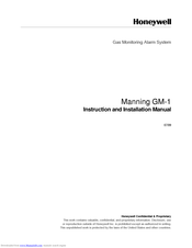 Honeywell Manning GM-1 Instruction And Installation Manual