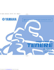 YAMAHA TENERE XT660Z Owner's Manual