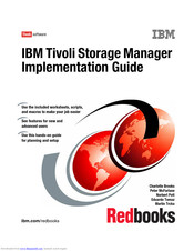 Ibm E16RMLL-I - Tivoli Storage Manager Implementation Manual