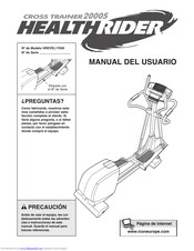 HealthRider Cross Trainer 2000s Manual Del Usuario
