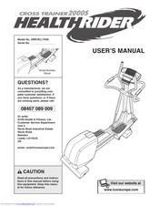 HealthRider Cross Trainer 2000s User Manual