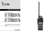 ICOM IC-F3063S Instruction Manual