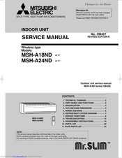 Mitsubishi Electric MSH-A18ND Service Manual