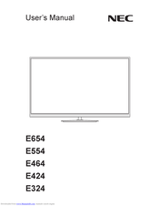 NEC E324 User Manual