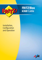 AVM FRITZ!Box 6360 Cable Installation, Configuration And Operation
