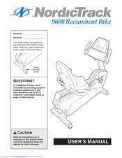 NordicTrack 9600 Bike Manual