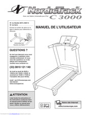 NordicTrack C3000 Treadmill Manuel De L'utilisateur