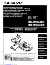Sharp MD-MS702H2 Operation Manual