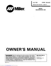 Miller SQUAREWAVE 1000 Owner's Manual