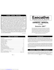 Omega Executive 2300atv Owner's Manual