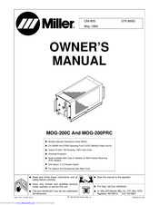 Miller Electric MOG-200PRC Owner's Manual