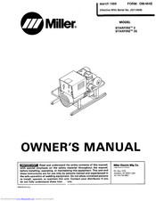 Miller Electric STARFIRE 2E Owner's Manual
