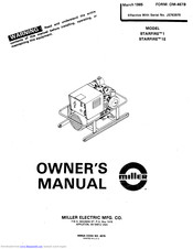 Miller Electric STARFIRE 1E Owner's Manual