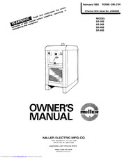 Miller Electric SR-600 Owner's Manual