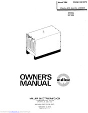 Miller Electric MP-45E Owner's Manual