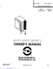 Miller Electric MS Weld Control Owner's Manual
