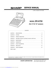 Sharp ER-A750 Service Manual