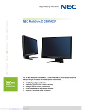 NEC MultiSync 24WMGX3 Specification