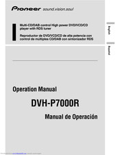 Pioneer DVH-P7000R Operation Manual