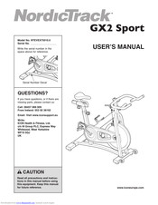 NordicTrack Gx2 Sport Bike Manual