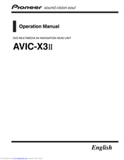 Pioneer AVIC-X3II Operation Manual