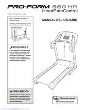 ProForm 560hr Treadmill Manual Del Usuario