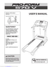 ProForm 570 V Treadmill User Manual