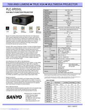 Sanyo ZCV551MW Specifications