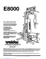 Weider E8000 Gym Owner's Manual