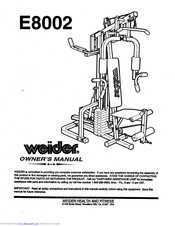 Weider E8002 Manual