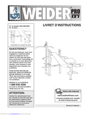 Weider Pro 137 Livret D'instructions Manual
