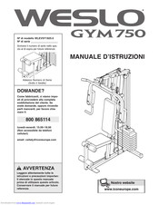Weslo Gym 750 Manuale D'istruzioni
