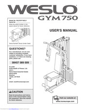 Weslo Gym 750 User Manual