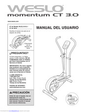 Weslo Momentum Ct3.0 Elliptical Manual Del Usuario