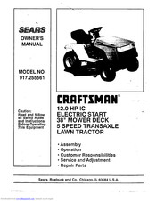 Craftsman SEARS 917.255561 Owner's Manual
