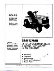 Craftsman 917.254244 Owner's Manual