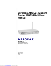 Netgear DG834G v5 User Manual