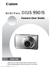 CANON Digital IXUS 990 IS User Manual