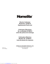 Homelite UT46510 Replacement Parts List Manual
