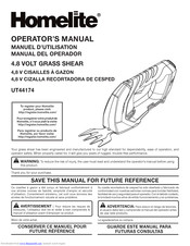 Homelite UT44174 Operator's Manual
