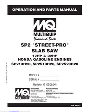Multiquip Diamond Back SP2 STREET-PRO Operation And Parts Manual