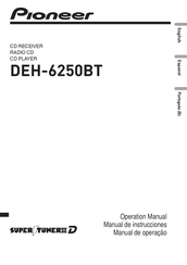 Pioneer DEH-6250BT Operation Manual