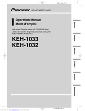 Pioneer KEH-1033 Operation Manual