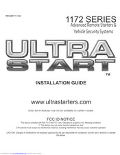 Ultra Start 1172 SERIES Installation Manual