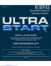 Ultra Start 2280 series Installation Manual