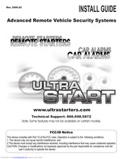 Ultra Start 606 Series Install Manual