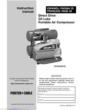 Porter-Cable CPLDC2541S Instruction Manual